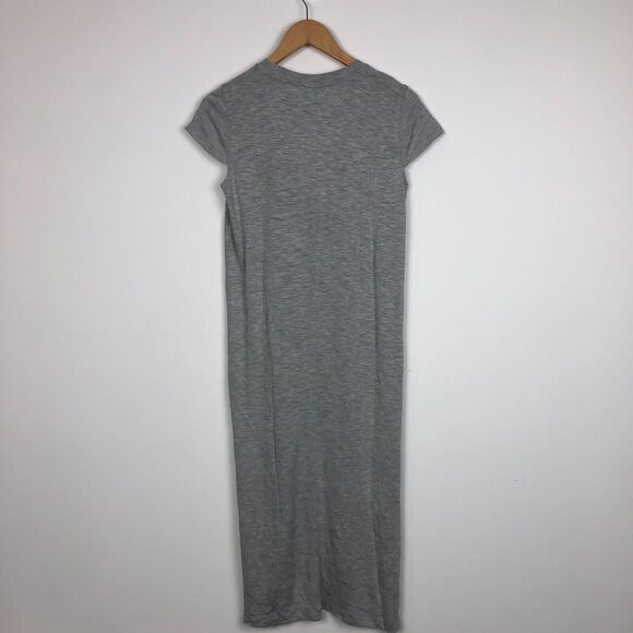 NWT Jessica Simpson Women's Midi T Shirt Dress Heather Gray Short Sleeve Small - Picture 4 of 6